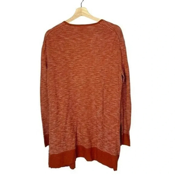 Madewell Summer Ryder Rust Orange Stripe Cardigan Sweater XS - Picture 3 of 6